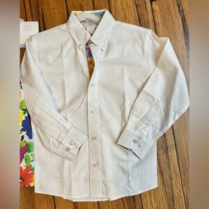 NWT bella bliss Frances Valentine Chapman Button Down with bright Floral Accents